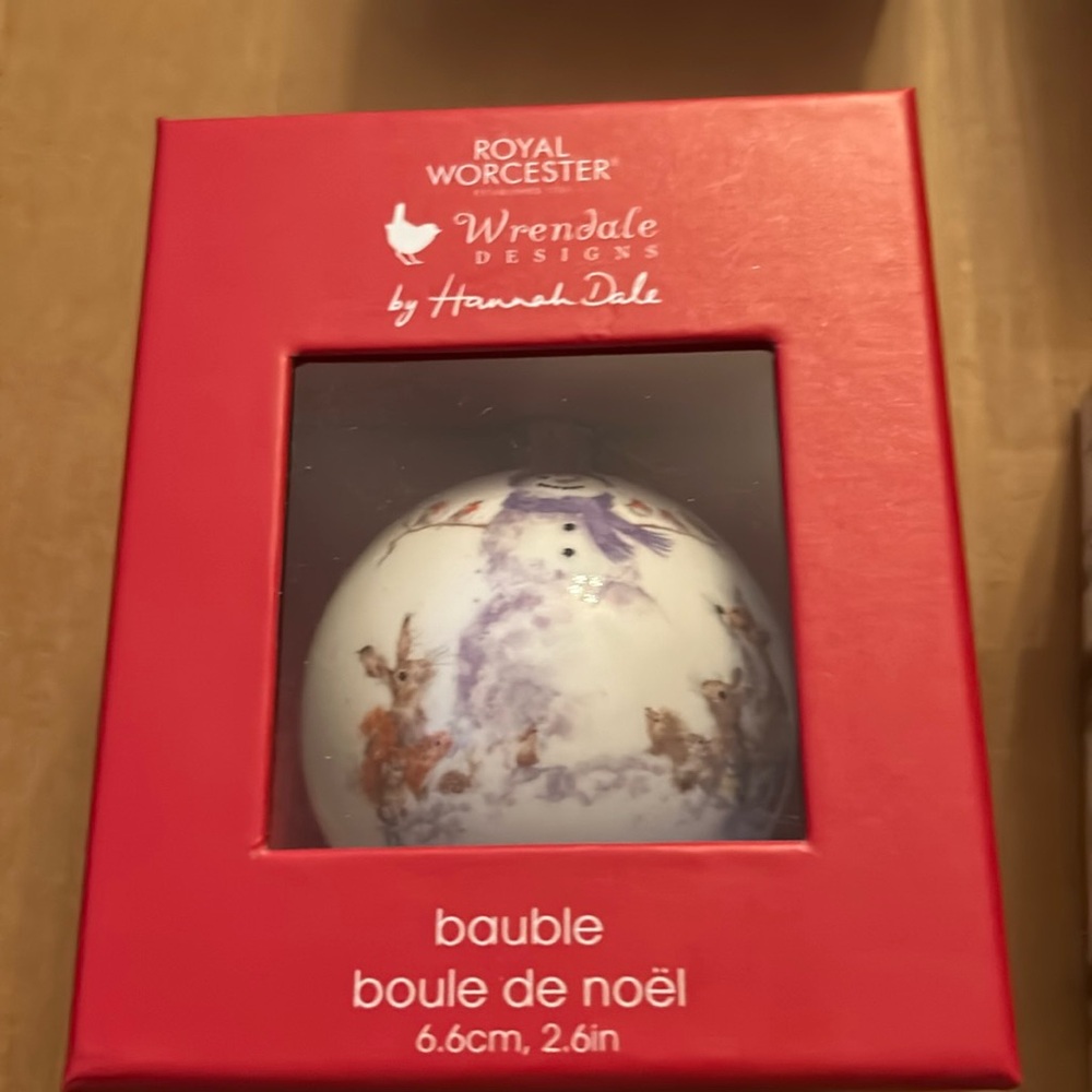 Royal Worcester SNOWMAN bauble